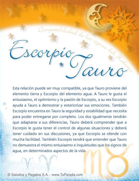 hombre tauro mujer escorpio|COMPATIBILIDAD TAURO Y ESCORPIO